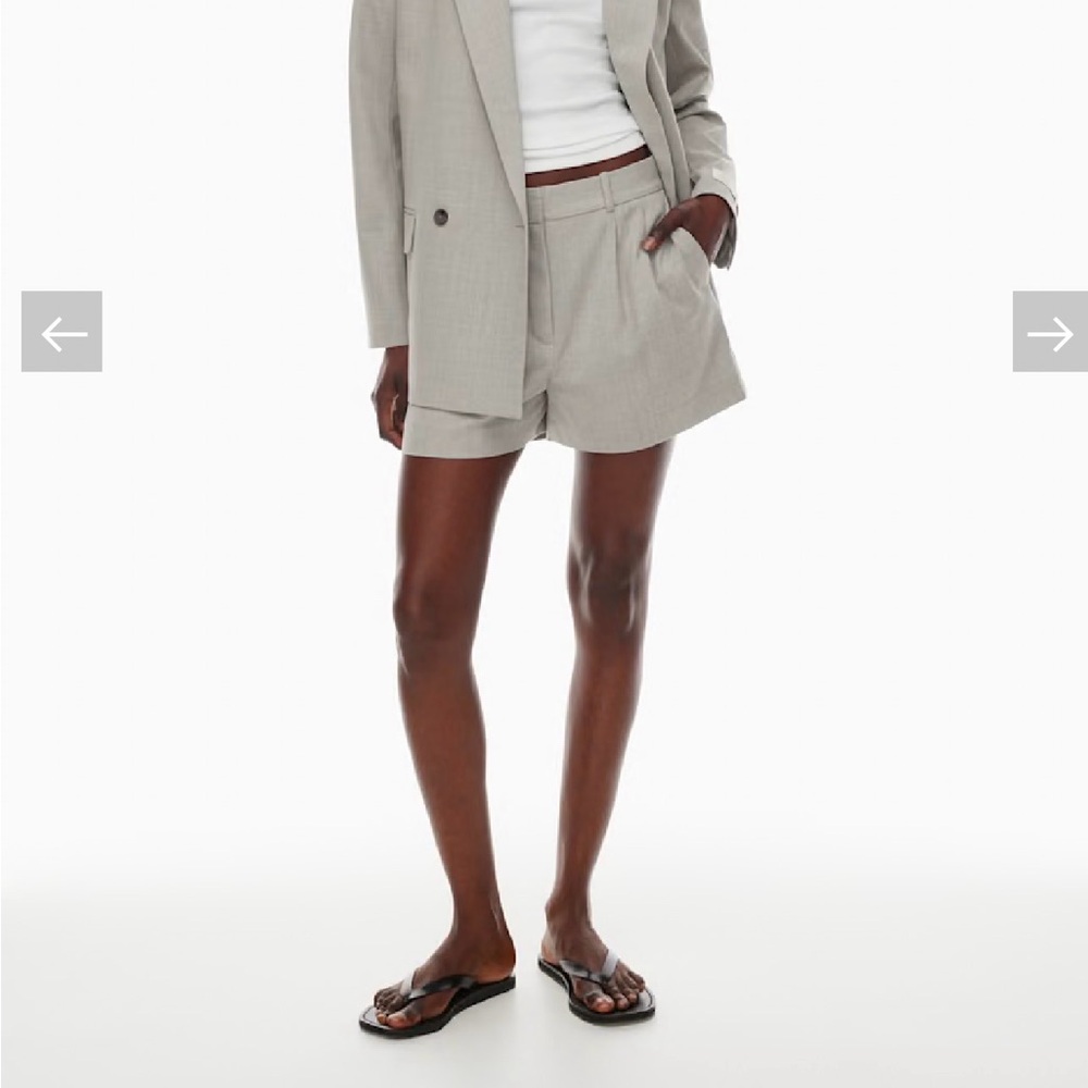 Aritzia Babaton Pleated Mini Shorts